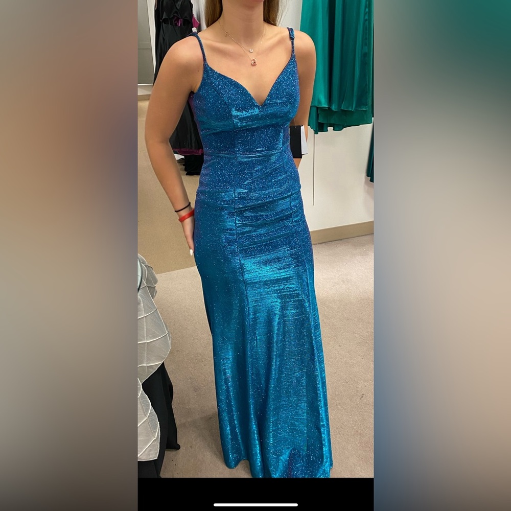 Blue Sparkly prom dress